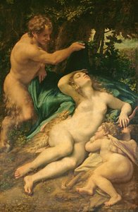 Venus, Satyr ja Cupid, 1528